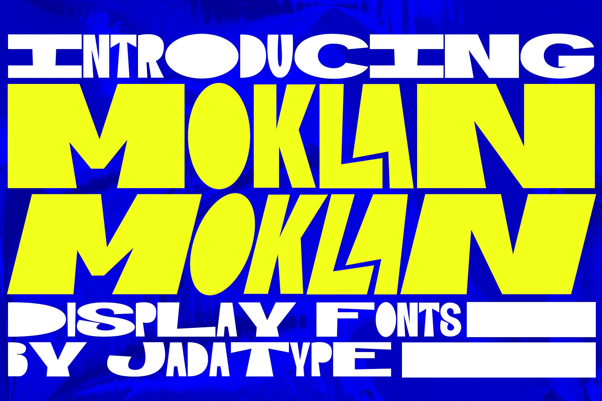 Beispiel einer Moklan Italic-Schriftart